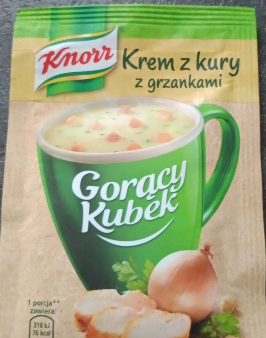 Zdjęcia - Gorący kubek Krem z kury z grzankami Knorr