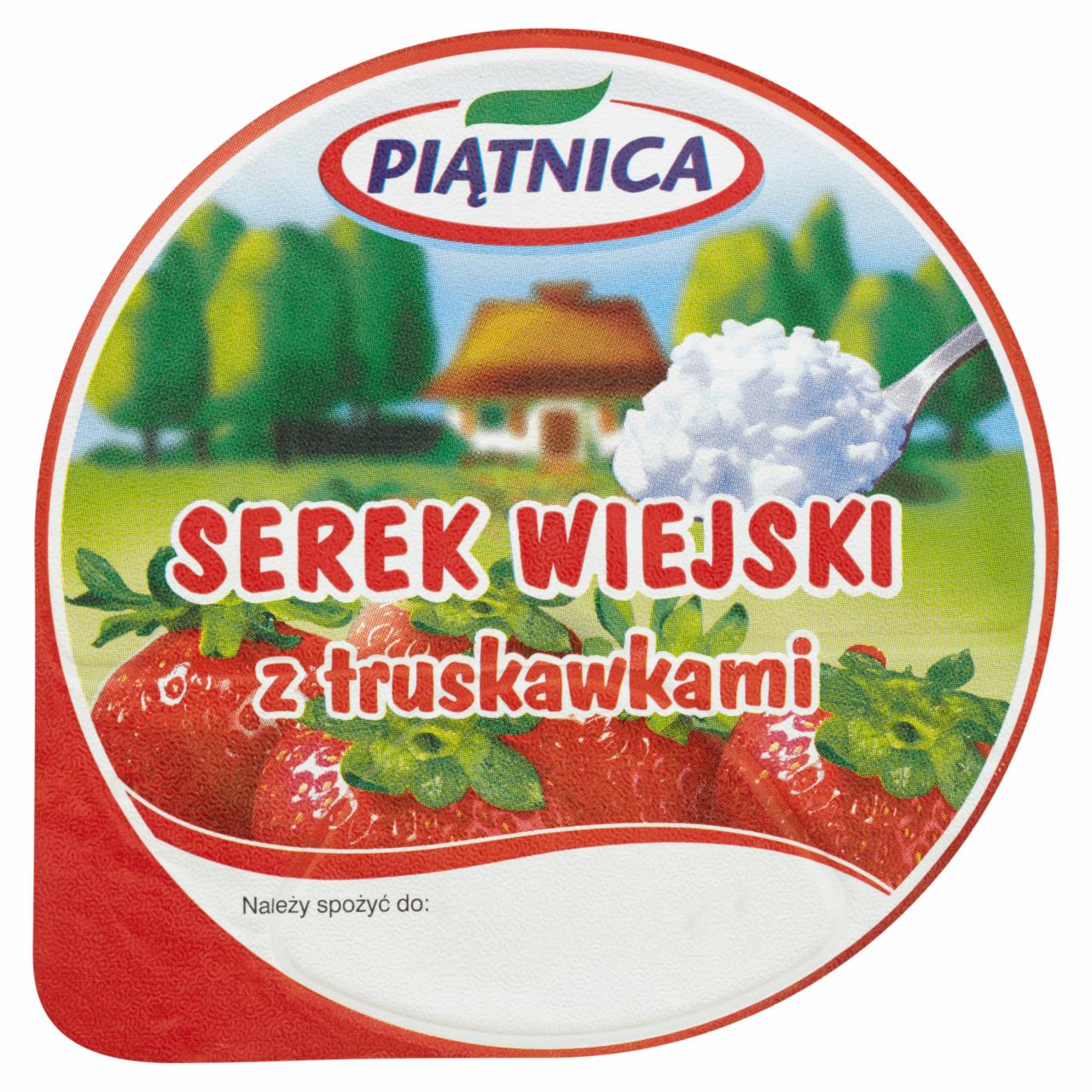 Zdjęcia - Piątnica Serek wiejski z truskawkami 150 g