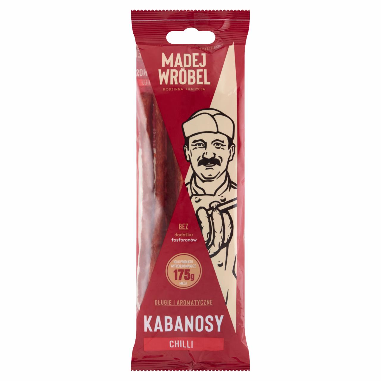 Zdjęcia - Madej Wróbel Kabanosy chilli 120 g