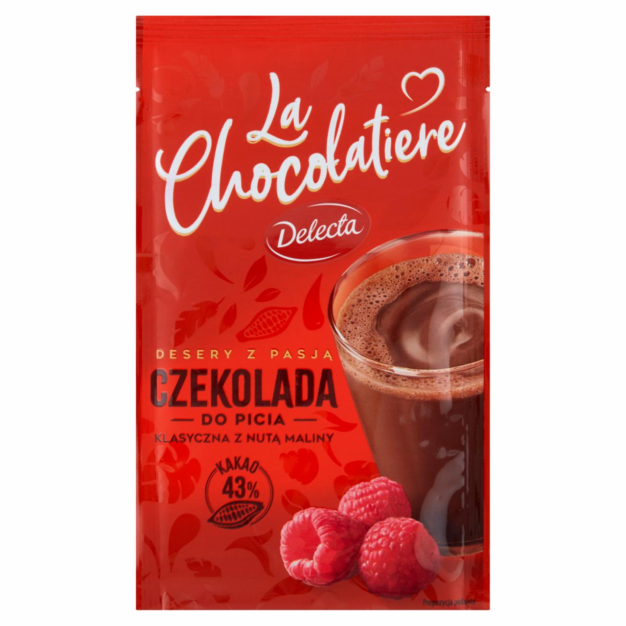 Zdjęcia - Delecta La Chocolatiere Czekolada do picia klasyczna z nutą maliny 30 g