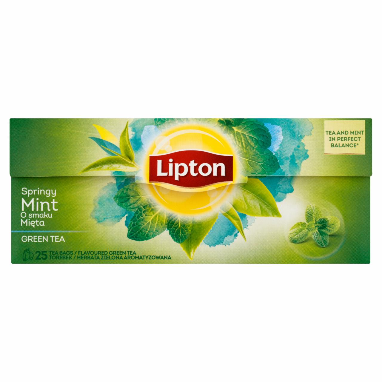 Zdjęcia - Lipton o smaku Mięta Herbata zielona aromatyzowana 32,5 g (25 torebek)