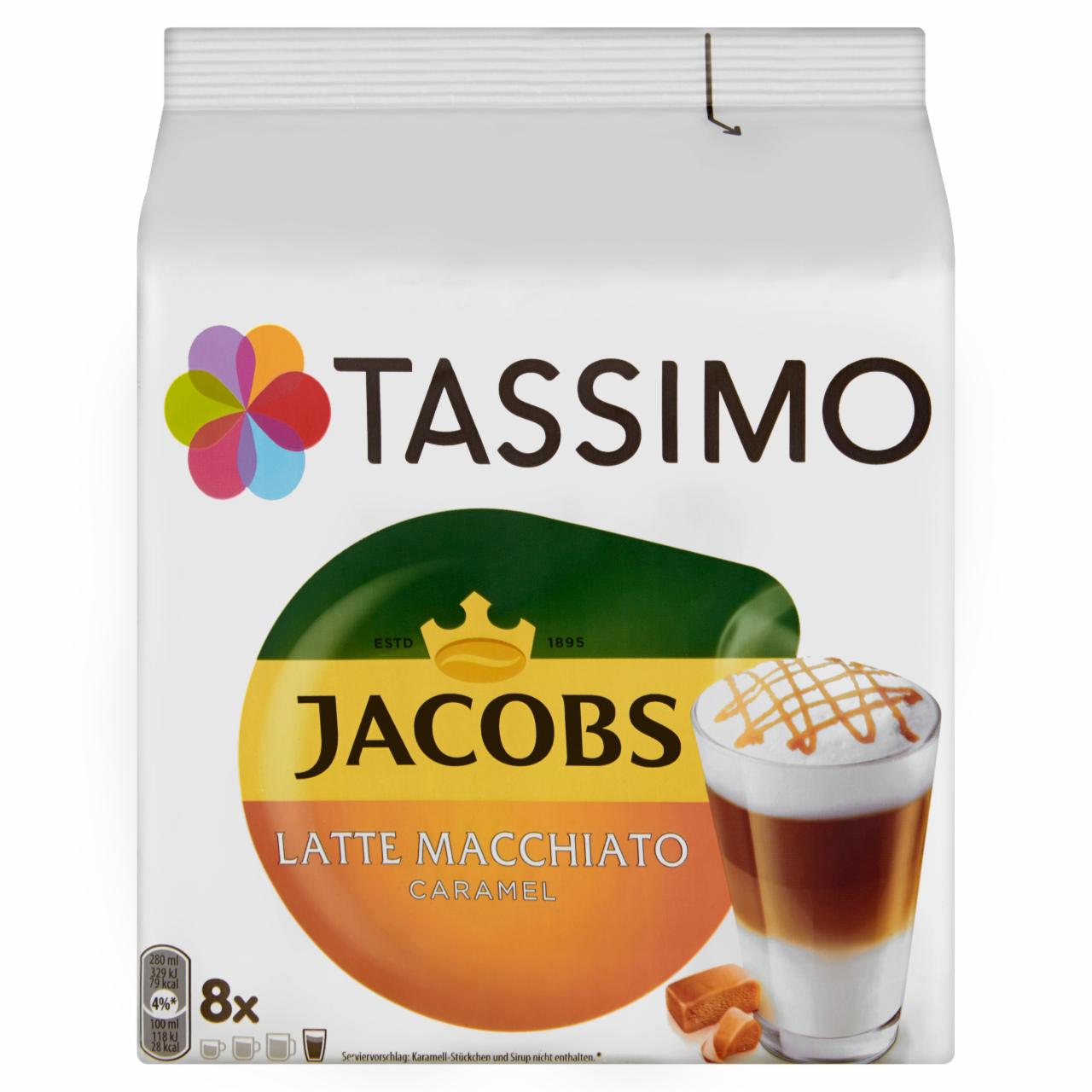 Zdjęcia - Tassimo Jacobs Latte Macchiato Caramel Kawa mielona 8 kapsułek i mleko 8 kapsułek 268 g