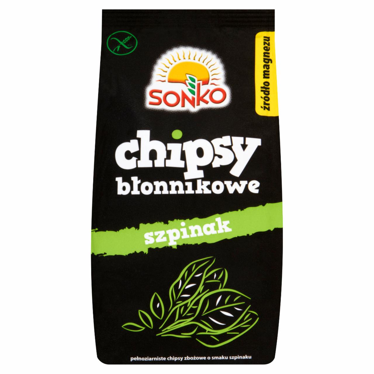 Zdjęcia - Sonko Chipsy błonnikowe szpinak 35 g