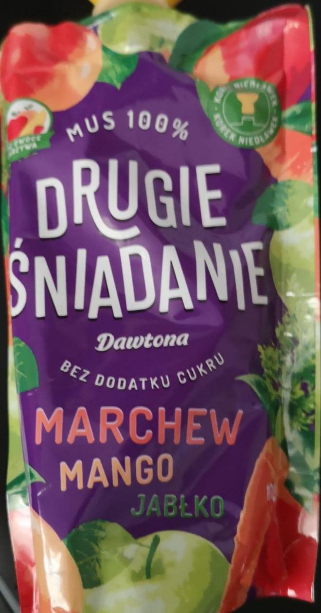 Zdjęcia - Drugie śniadanie Mus 100% marchew mango jabłko Dawtona