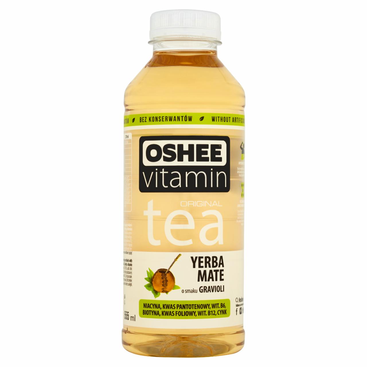 Zdjęcia - Oshee Vitamin Tea Niegazowany napój herbaciany Yerba Mate o smaku gravioli 555 ml