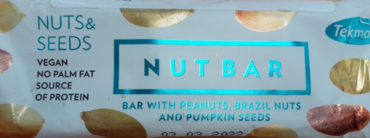 Zdjęcia - Nutbar Tekmar Bar With Peanuts, Brazil Nuts And Pumpkin Seeds Nuts&Seeds