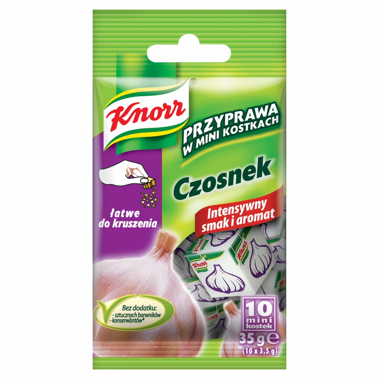 Zdjęcia - Knorr Przyprawa w mini kostkach Czosnek 35 g (10 mini kostek)