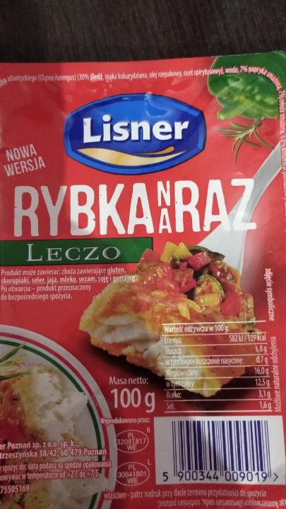 Zdjęcia - Lisner Rybka na raz leczo 100 g