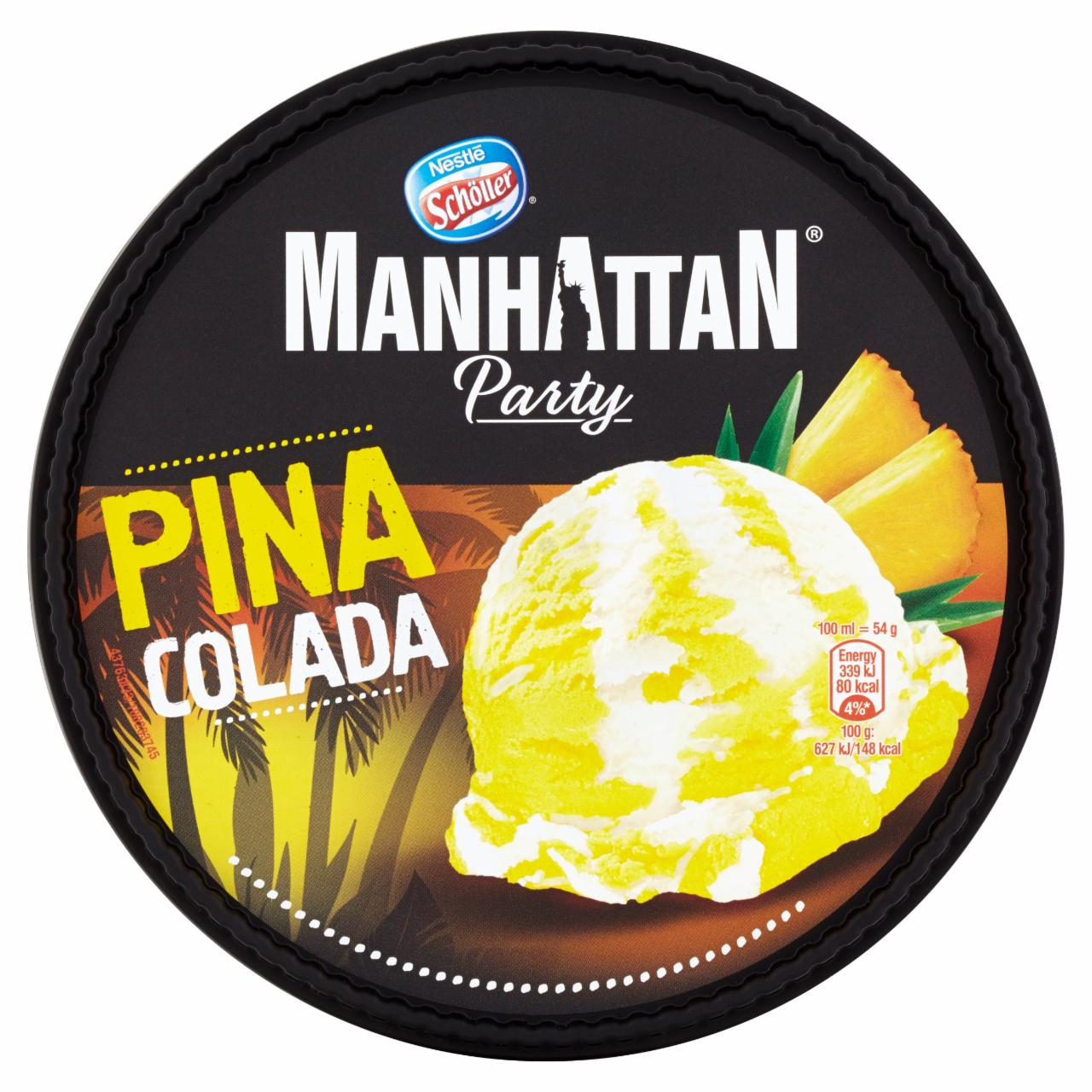 Zdjęcia - Manhattan Party Pinacolada Lody o smaku kokosowym i lody ananasowe 1000 ml