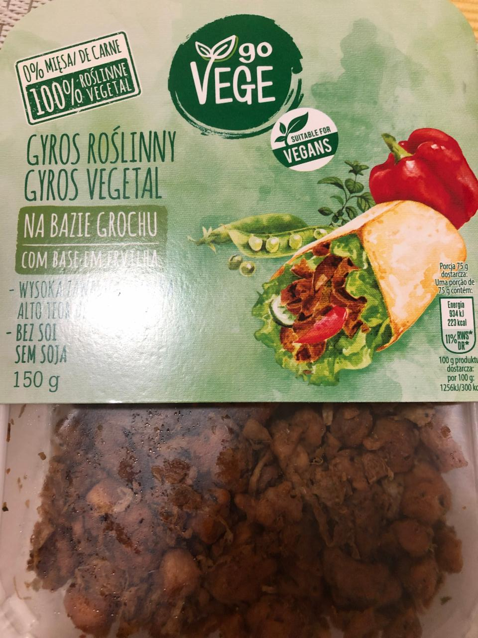 Zdjęcia - Gyros roślinny na bazie grochu Go Vege