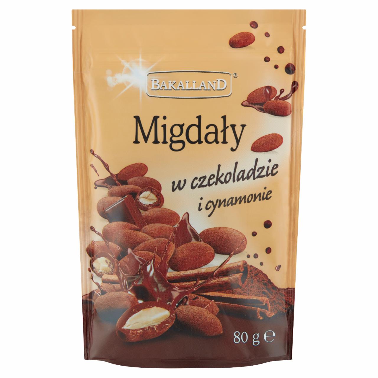 Zdjęcia - Bakalland Migdały w czekoladzie i cynamonie 80 g