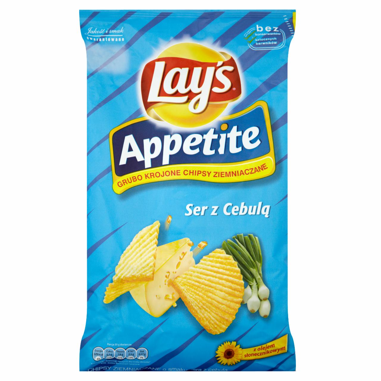 Zdjęcia - Lay's Appetite Ser z Cebulą Grubo krojone chipsy ziemniaczane 150 g