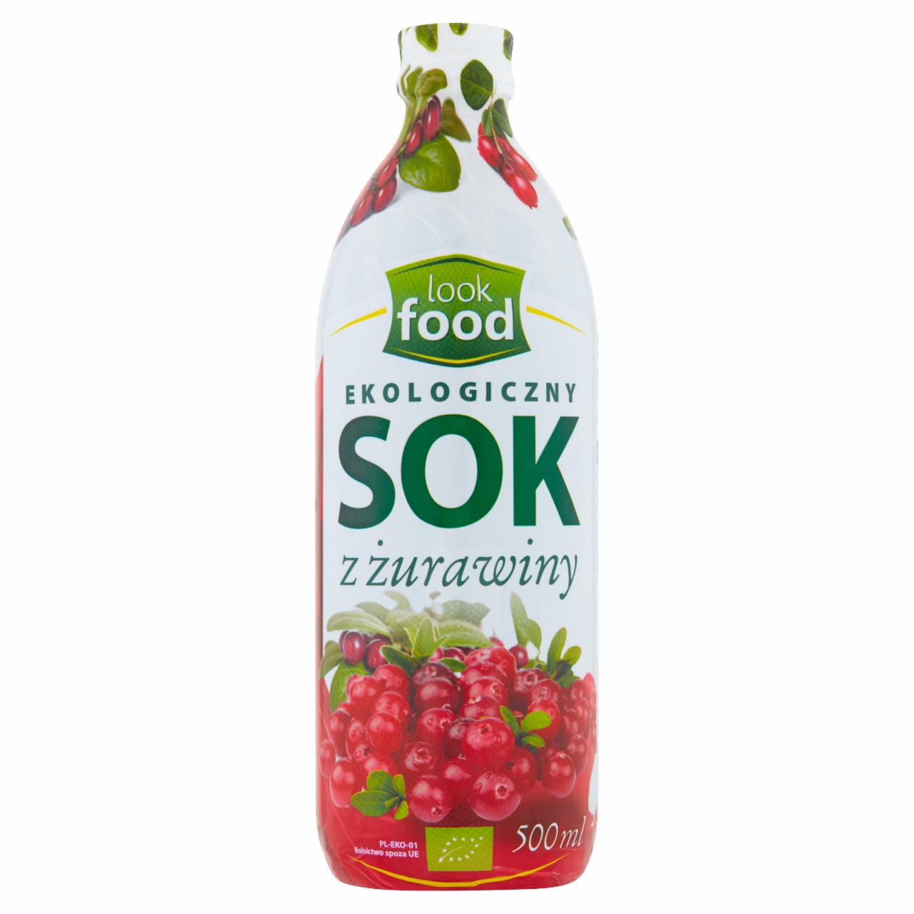 Zdjęcia - Look Food Ekologiczny sok z żurawiny 500 ml