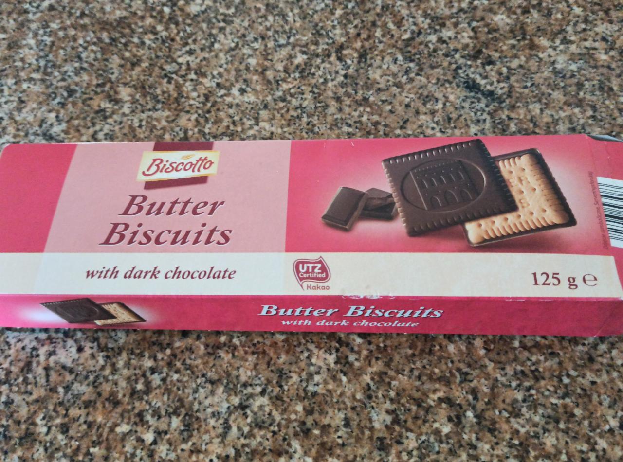 Zdjęcia - Biscotto Butter Biscuits with dark chocolate