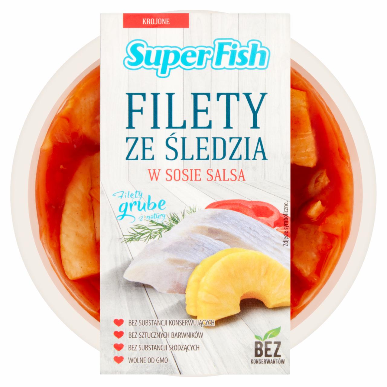 Zdjęcia - SuperFish Filety ze śledzia w sosie salsa 180 g