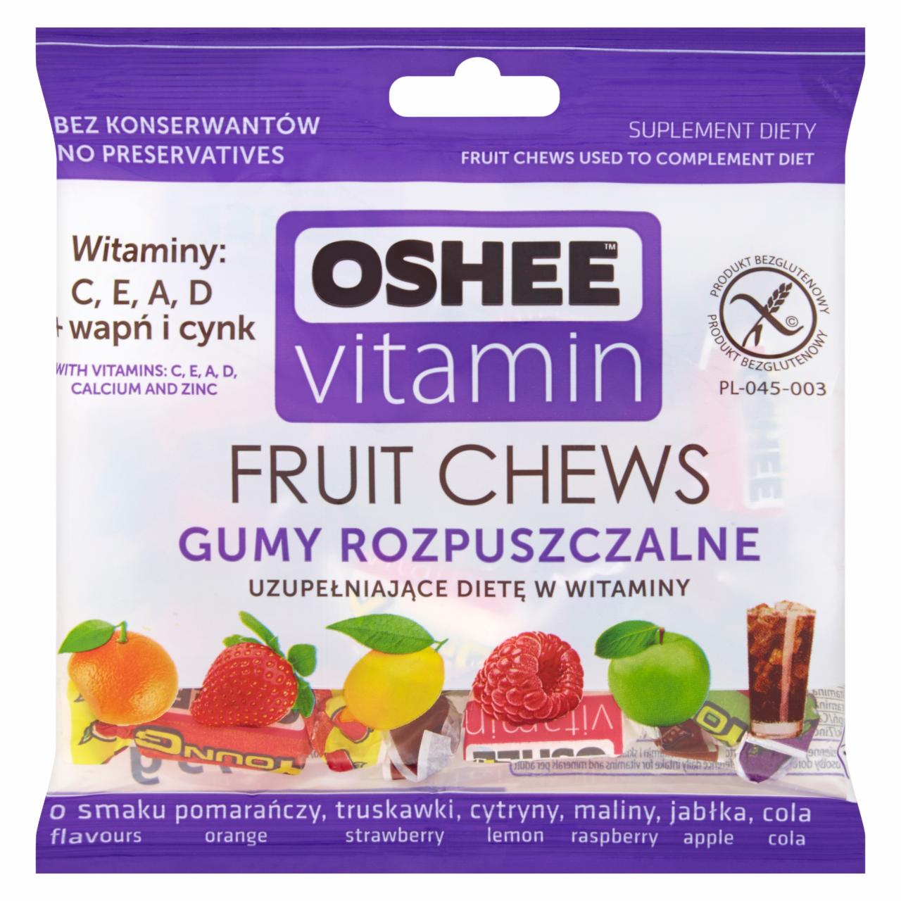Zdjęcia - Oshee Vitamin Gumy rozpuszczalne o smaku wieloowocowym Suplement diety 75 g