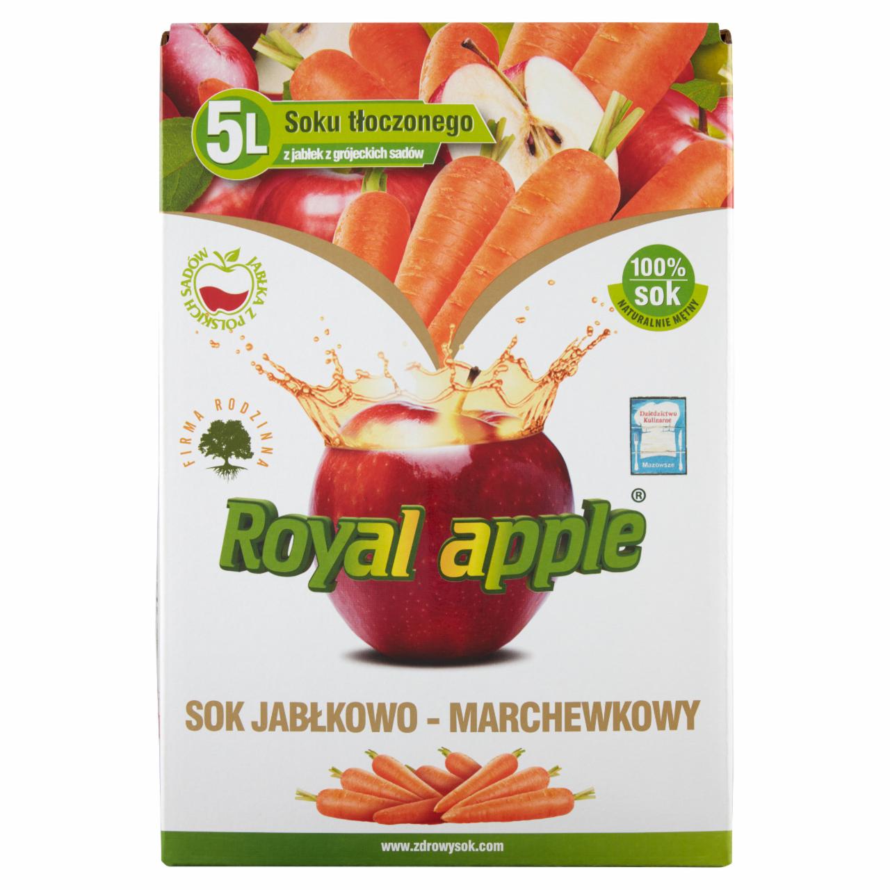 Zdjęcia - Royal apple Sok jabłkowo-marchewkowy 5 l