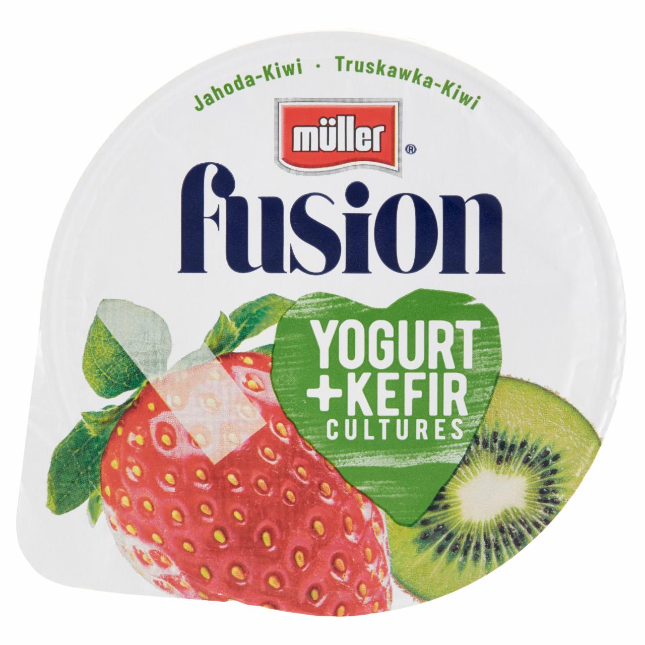 Zdjęcia - Müller Fusion Produkt mleczny fermentowany truskawka-kiwi 130 g