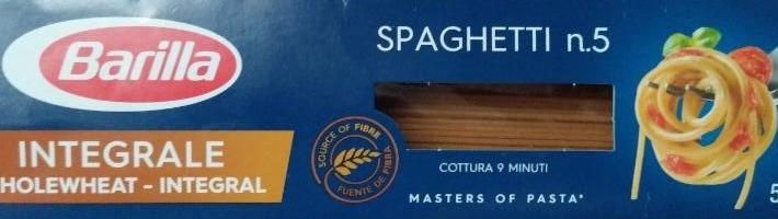Zdjęcia - Barilla Makaron pełnoziarnisty z pszenicy durum spaghetti 500 g