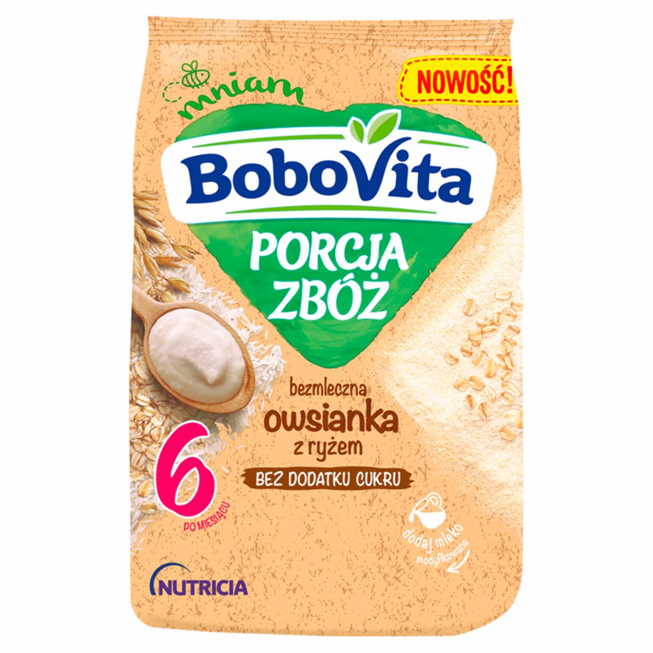 Zdjęcia - BoboVita Porcja zbóż Owsianka bezmleczna z ryżem po 6 miesiącu 170 g