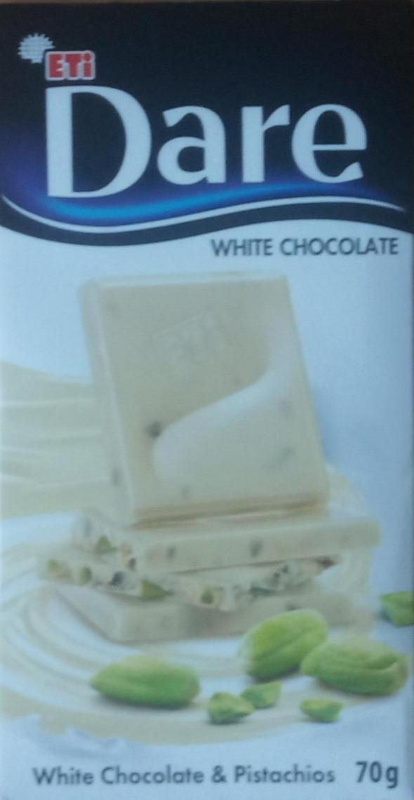 Zdjęcia - Eti Dare Czekolada biała z kawałkami pistacji 70 g