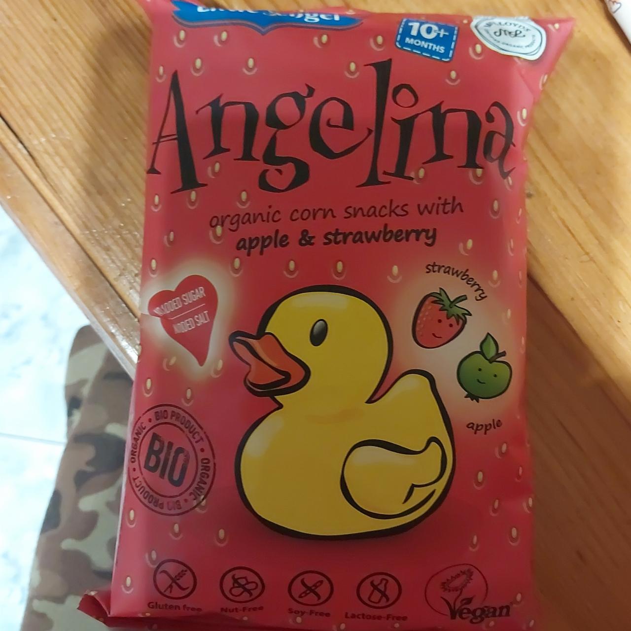Zdjęcia - Angelina organic corn snack with apple and strawberry Little Angel