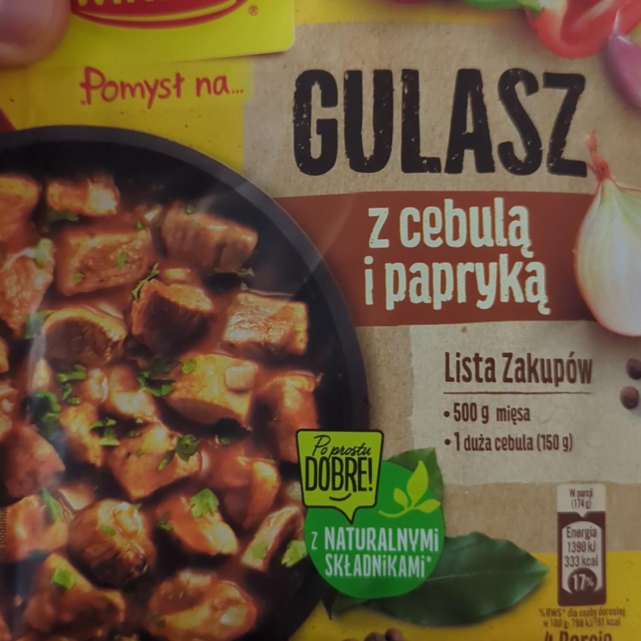 Zdjęcia - Pomysł na Gulasz z cebulą i papryka poprawny Winiary