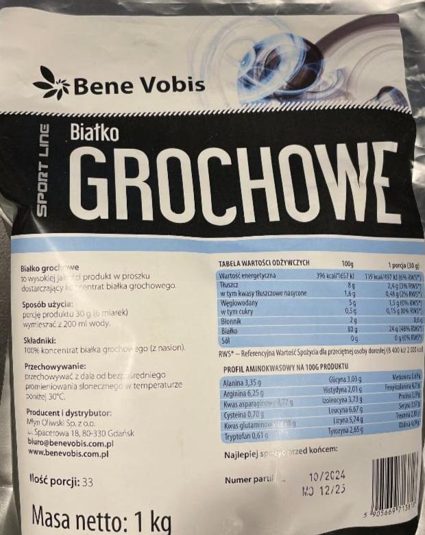 Zdjęcia - Białko grochowe Bene Vobis