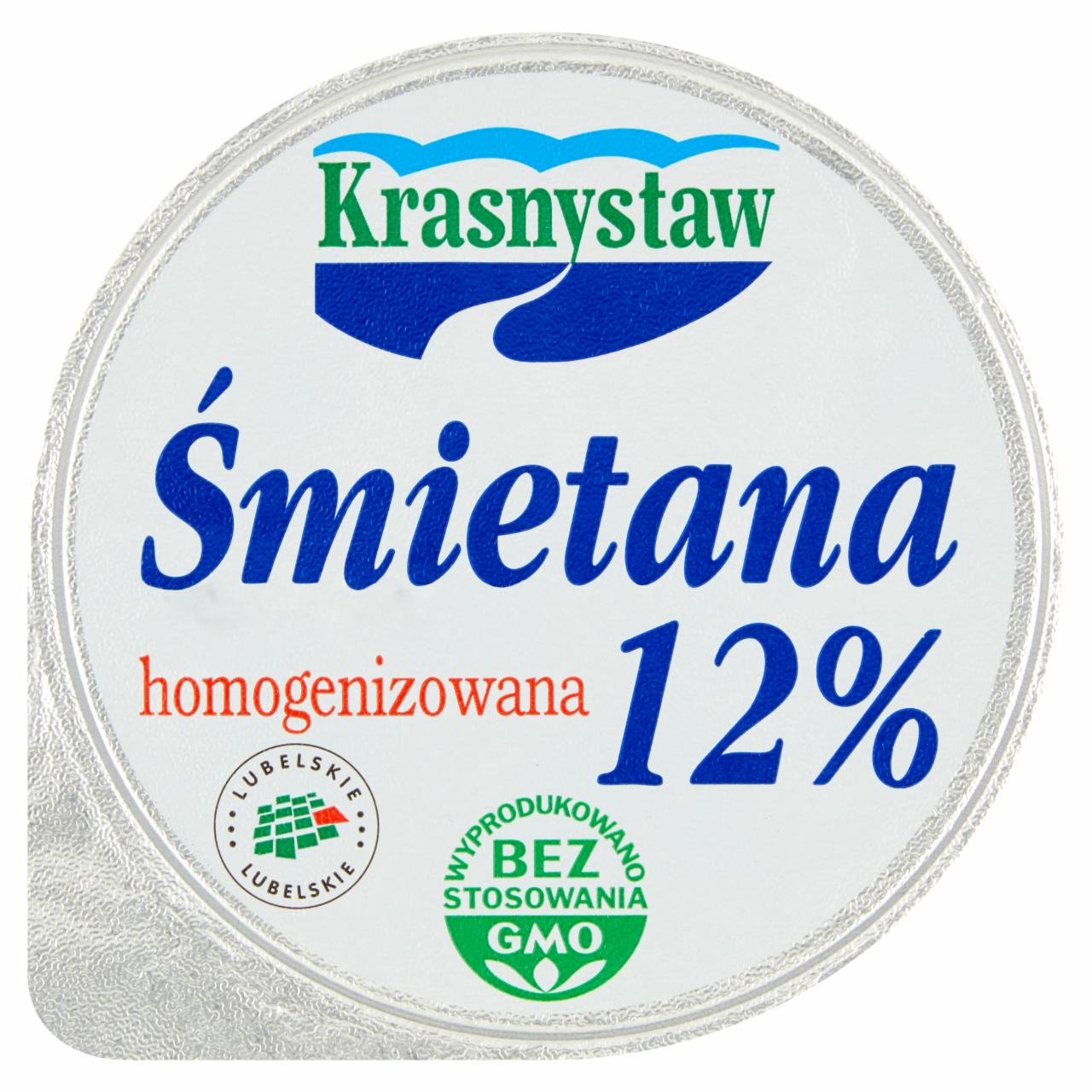 Zdjęcia - Krasnystaw Śmietana 12 % homogenizowana 150 g