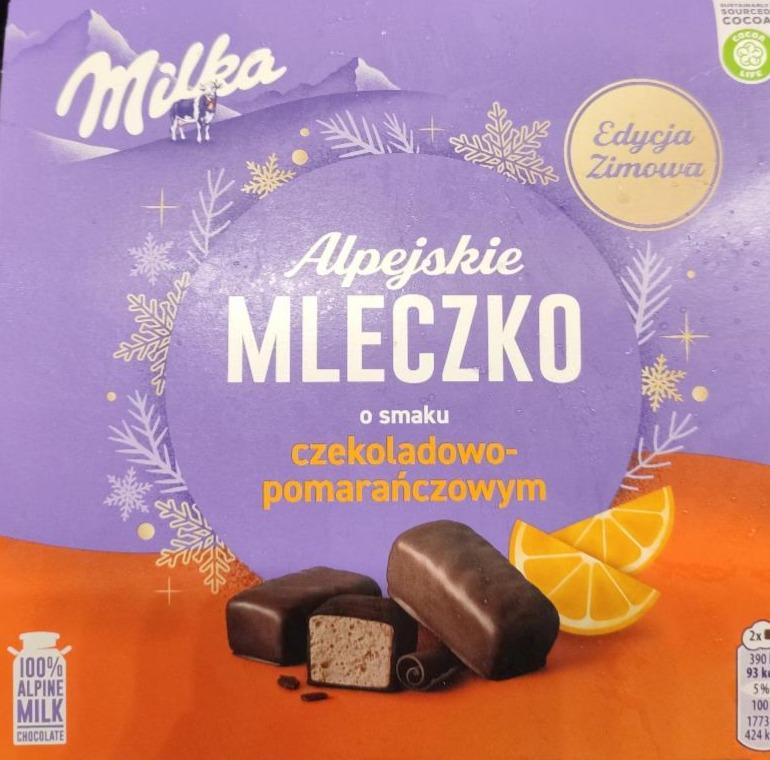 Zdjęcia - Milka Alpejskie Mleczko Pianka o smaku czekoladowo-pomarańczowym 330 g