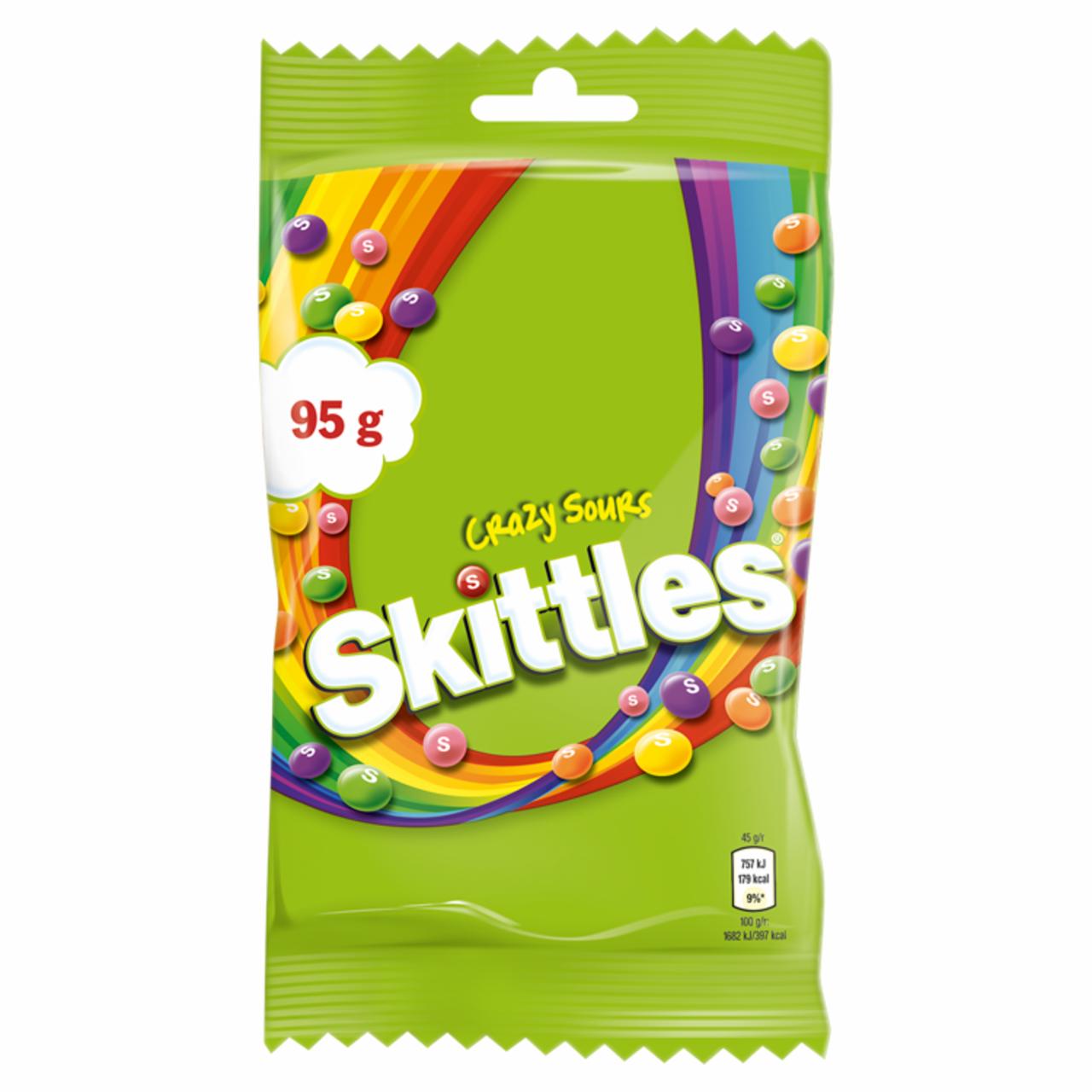 Zdjęcia - Skittles Crazy Sours Cukierki do żucia 95 g