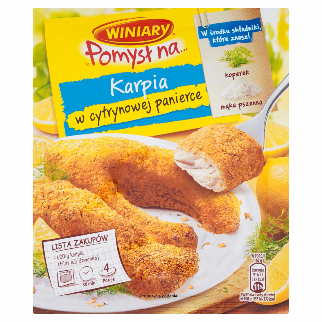 Zdjęcia - Winiary Pomysł na... Karpia w cytrynowej panierce 60 g