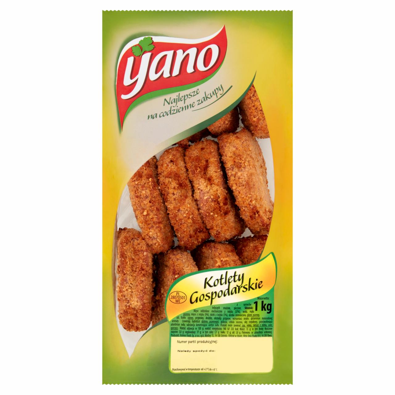 Zdjęcia - Yano Kotlety gospodarskie 1 kg