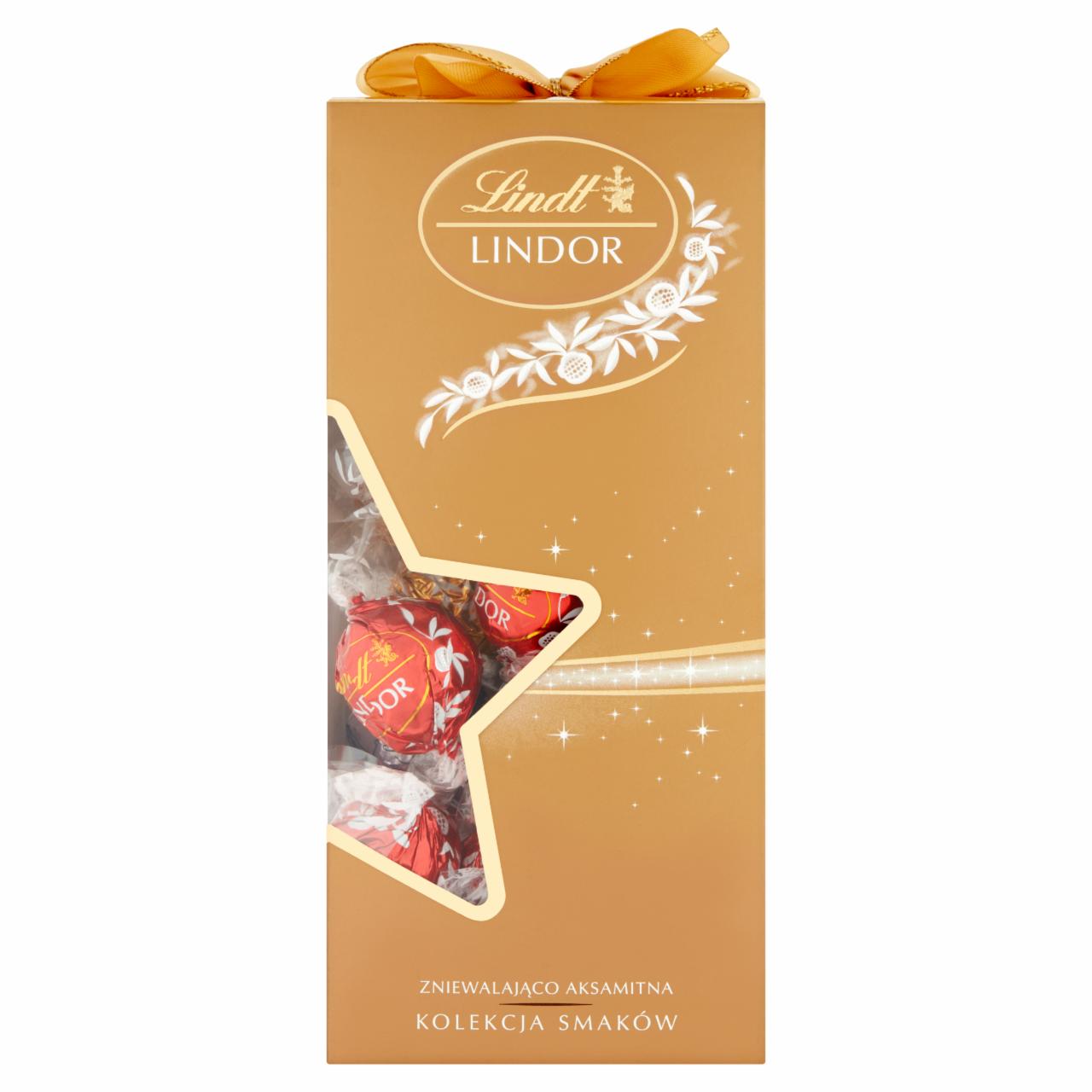 Zdjęcia - Lindt Lindor Pralinki z czekolady mlecznej białej i gorzkiej z nadzieniem 225 g