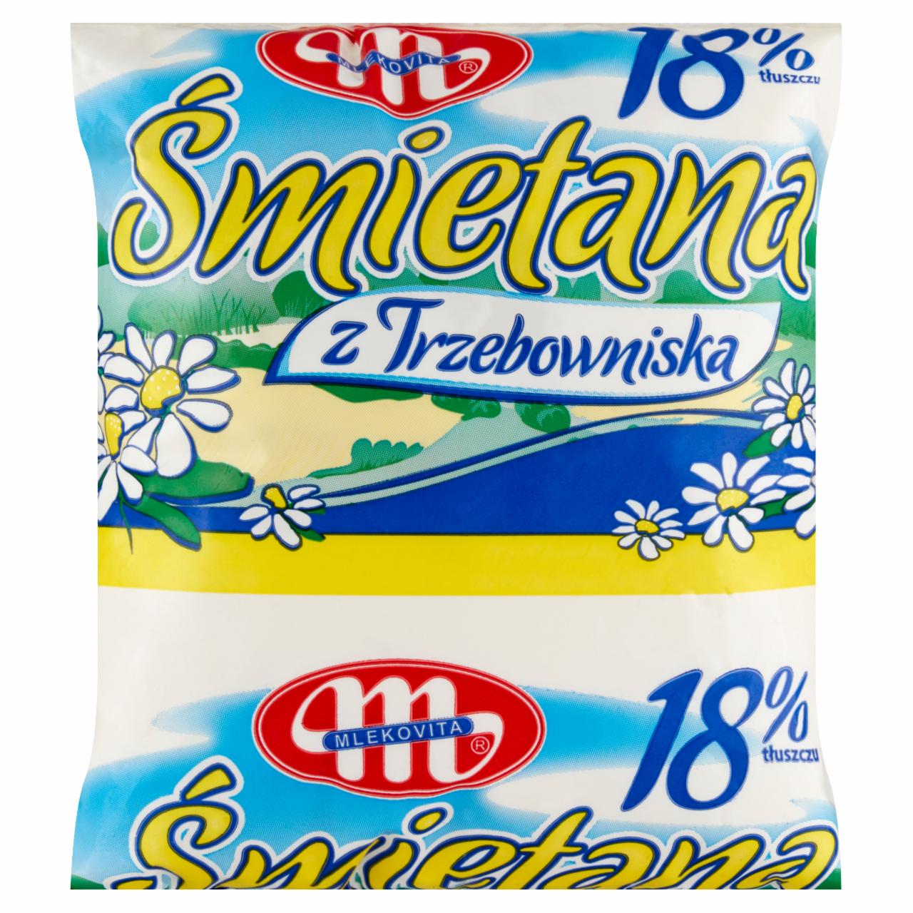 Zdjęcia - Mlekovita Śmietana z Trzebowniska 18 % 500 g