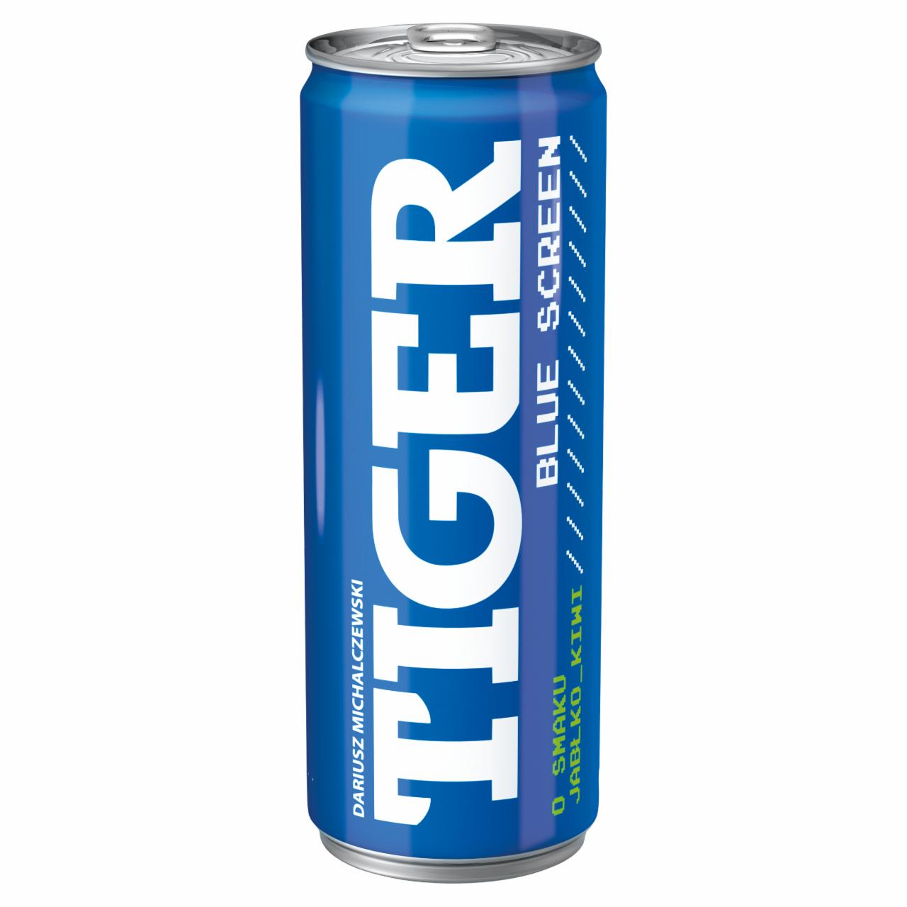 Zdjęcia - Blue Screen Gazowany napój energetyzujący o smaku jabłko-kiwi 250 ml Tiger