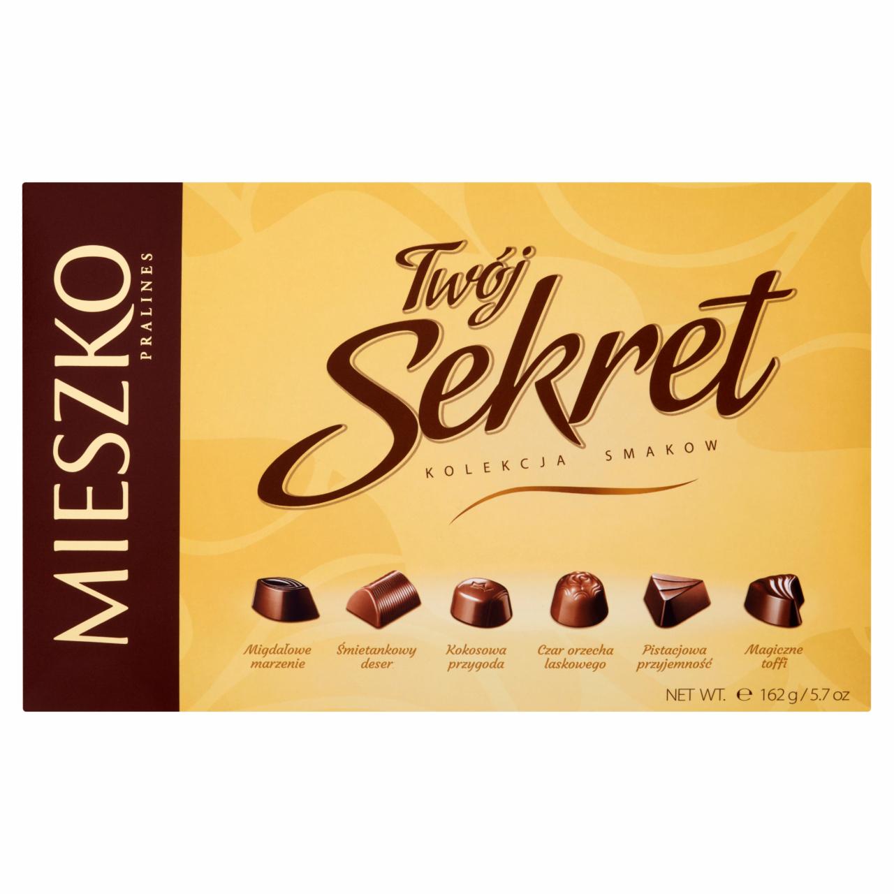 Zdjęcia - Mieszko Twój Sekret Praliny w czekoladzie mlecznej i deserowej z nadzieniami 162 g