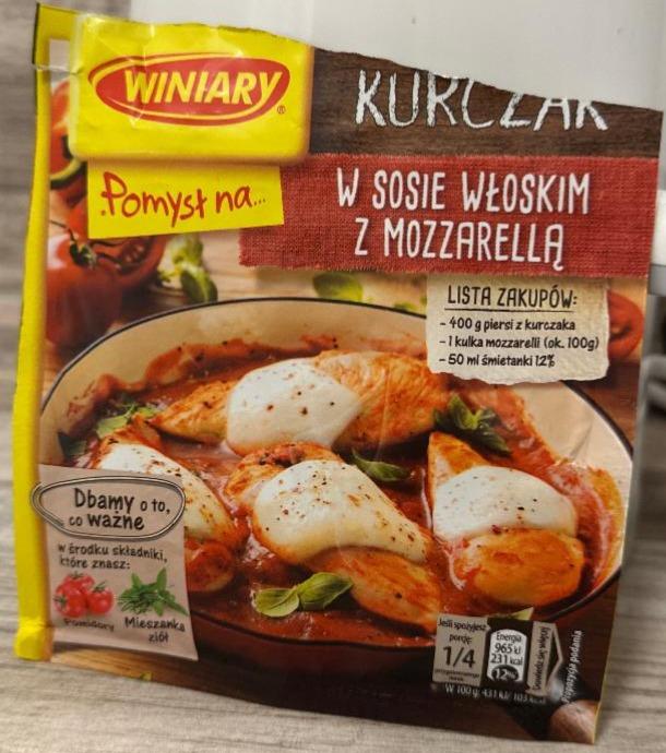 Zdjęcia - Pomysł na... Kurczak w sosie włoskim z mozzarellą Winiary