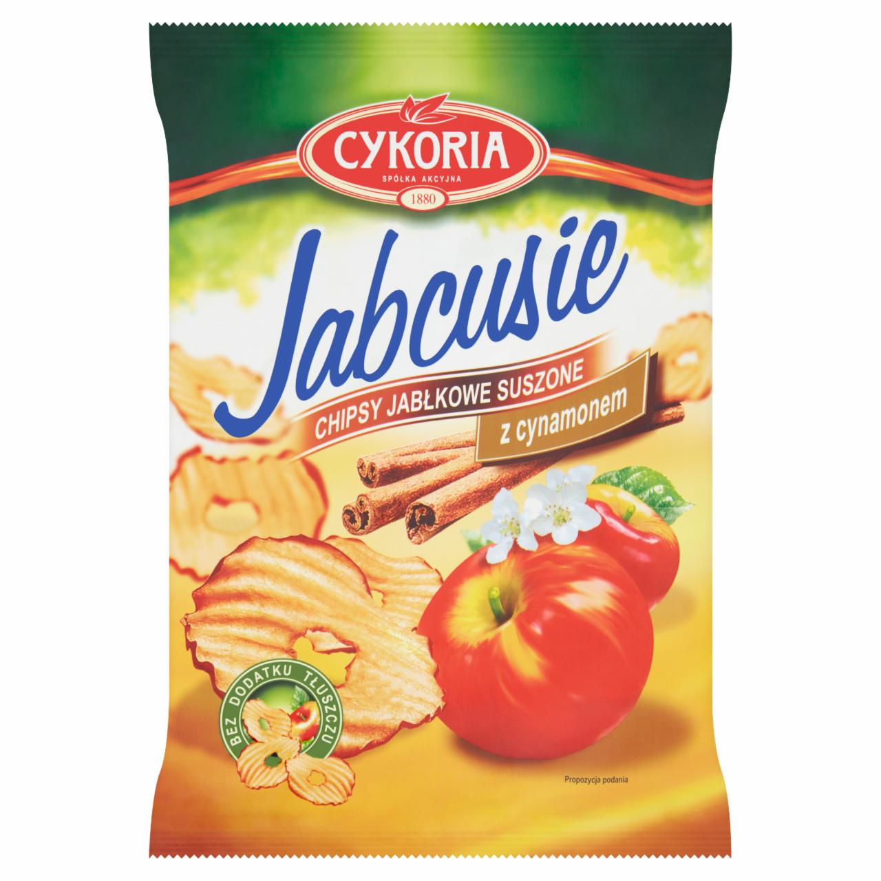 Zdjęcia - Cykoria Jabcusie Chipsy jabłkowe suszone z cynamonem 40 g