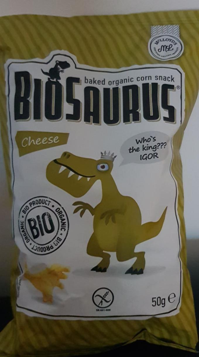 Zdjęcia - BioSaurus Ekologiczne pieczone chrupki kukurydziane o smaku serowym 50 g