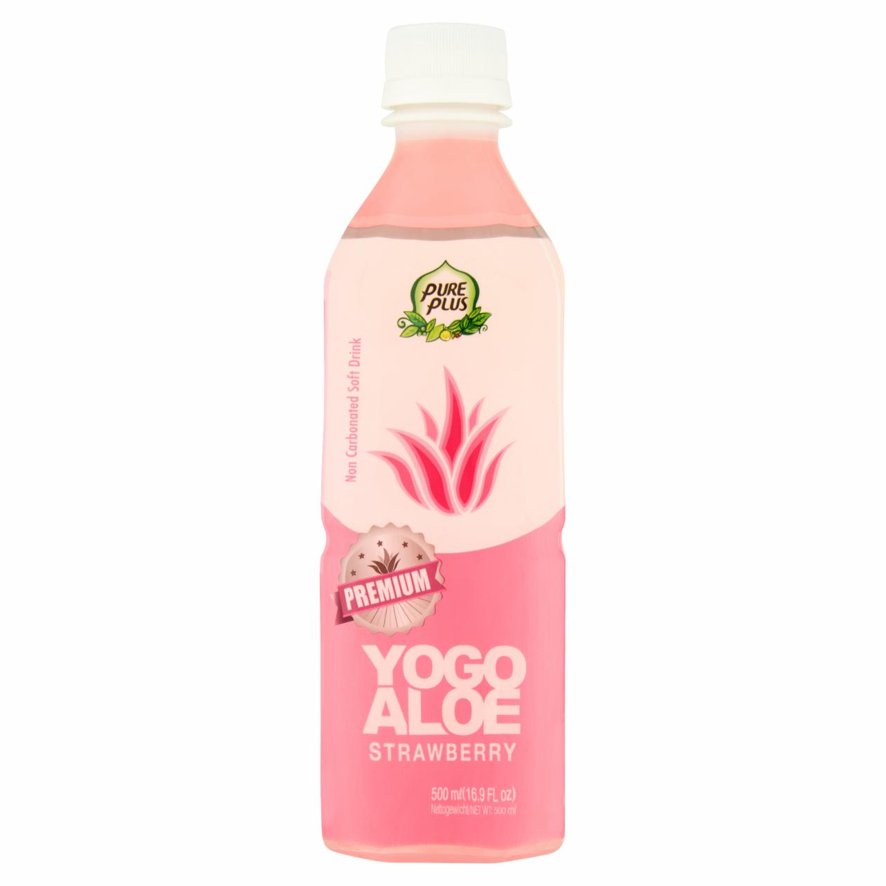 Zdjęcia - Pure Plus Premium Yogo Aloe Strawberry Napój z aloesem 500 ml