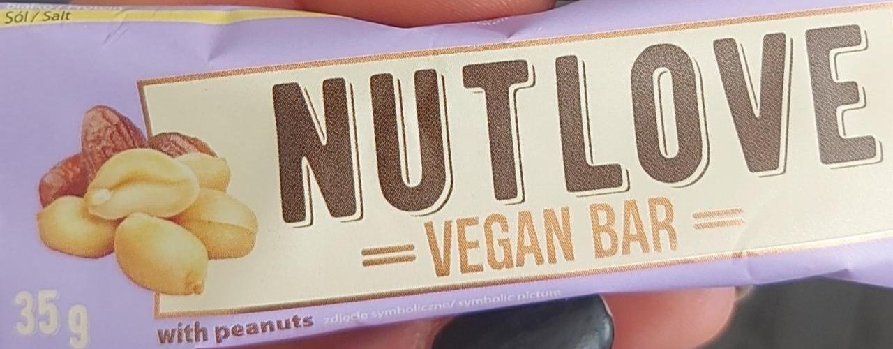 Zdjęcia - Vegan Bar with peanuts NUTLOVE
