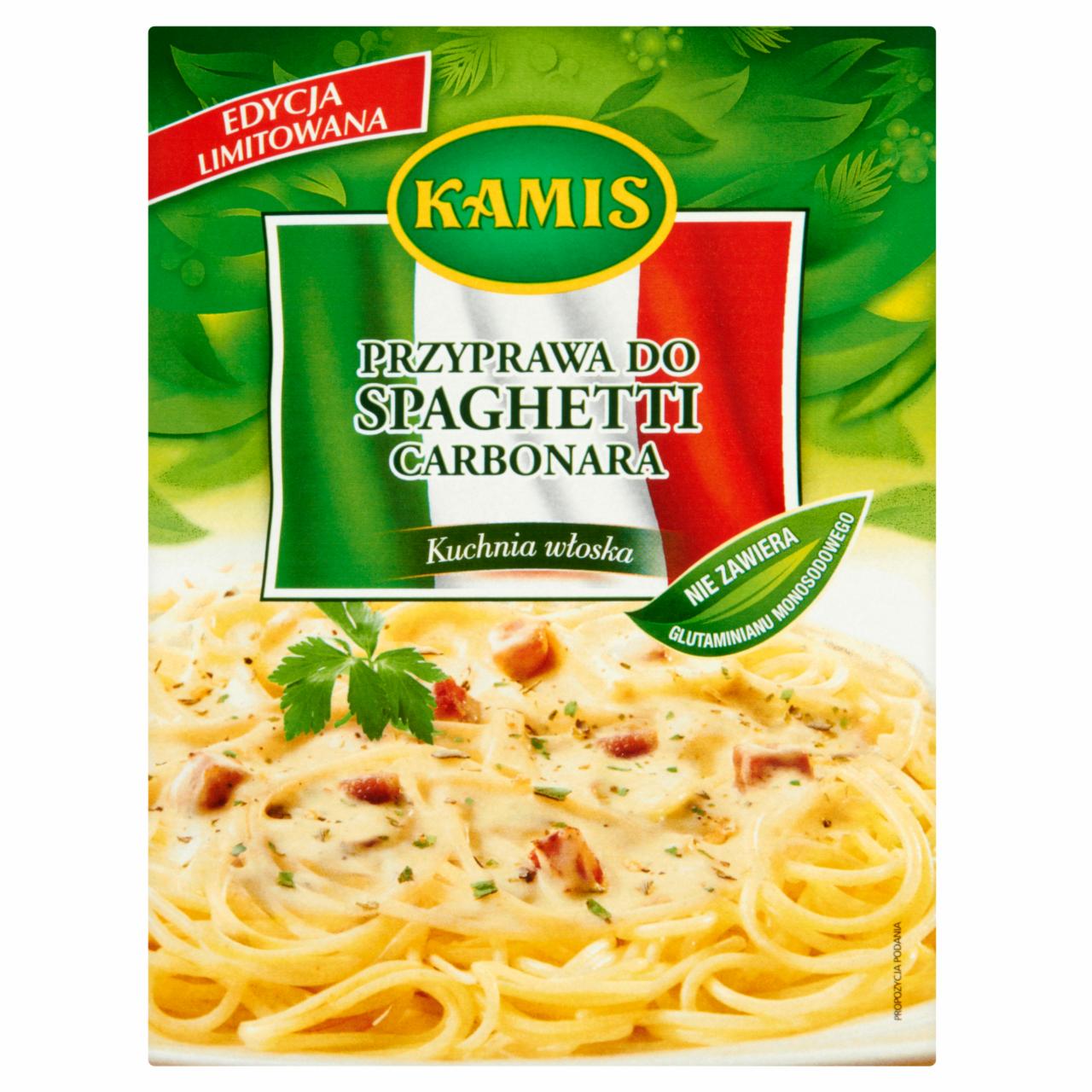 Zdjęcia - Kamis Kuchnia włoska Przyprawa do Spaghetti Carbonara 15 g