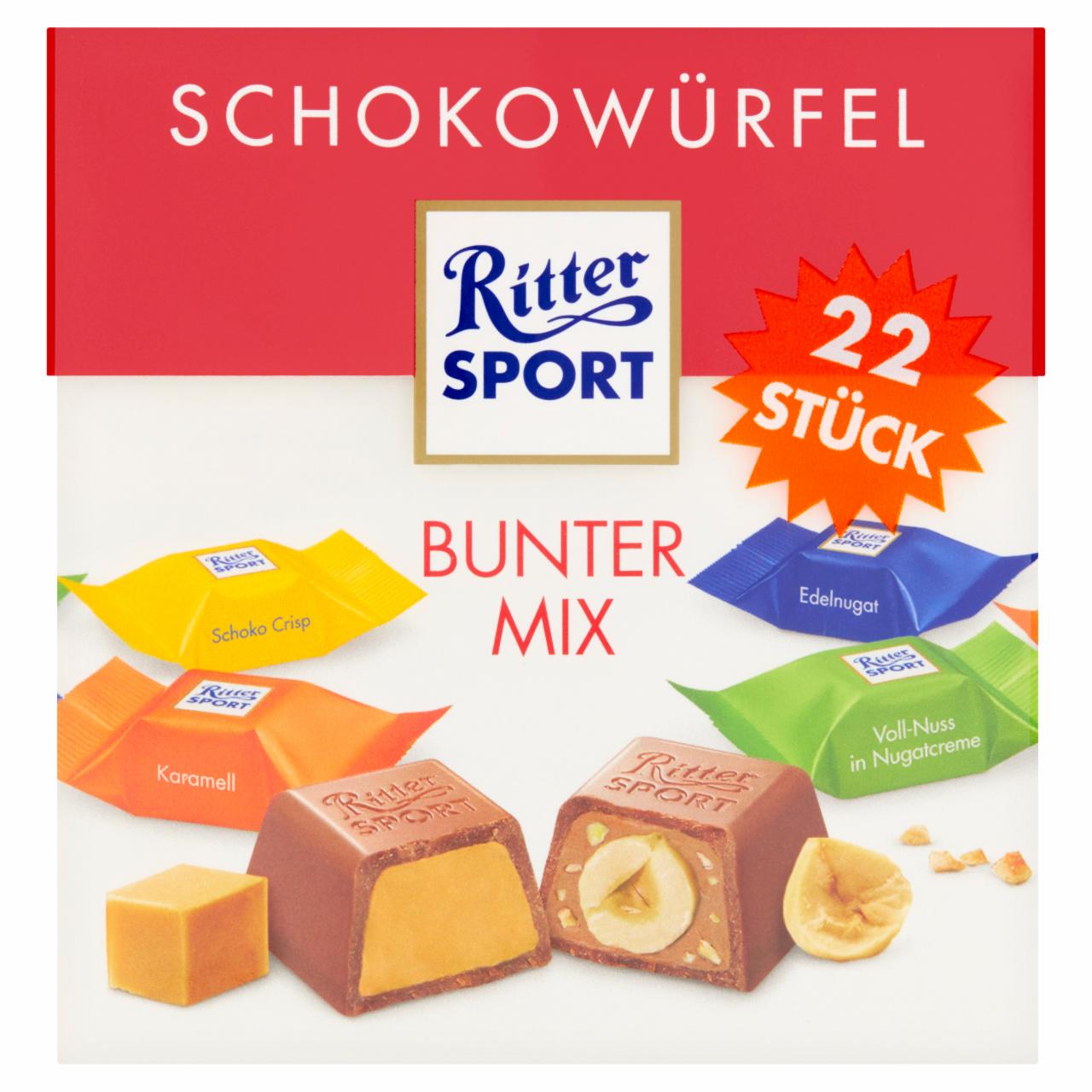 Zdjęcia - Ritter Sport Mieszanka nadziewanych czekoladek mlecznych 176 g (22 x 8 g)