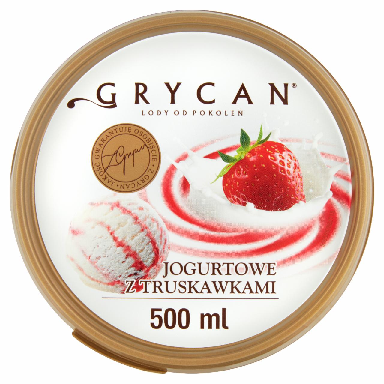Zdjęcia - Grycan Lody jogurtowe z truskawkami 500 ml