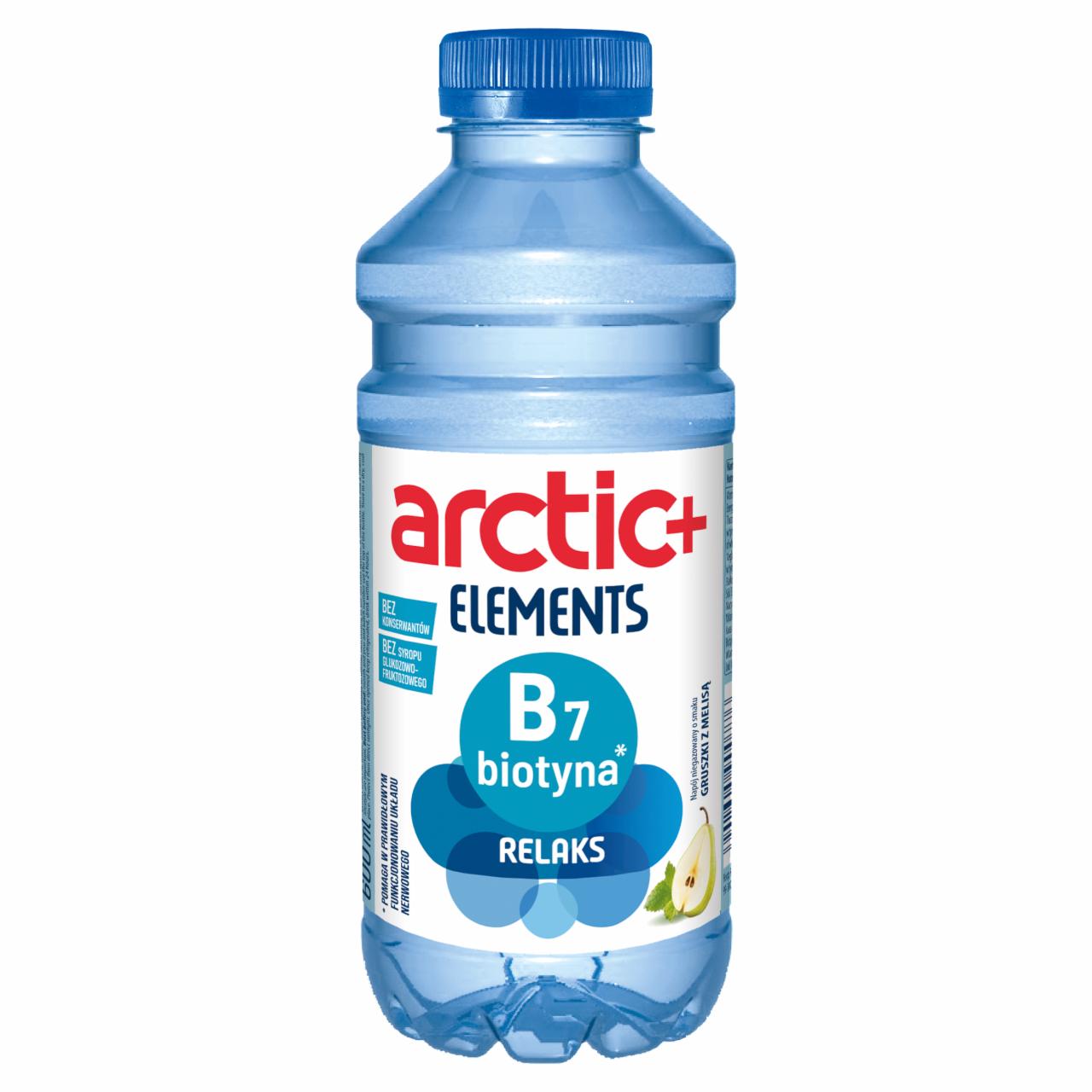 Zdjęcia - Arctic+ Elements Relaks Napój niegazowany o smaku gruszki z melisą 600 ml