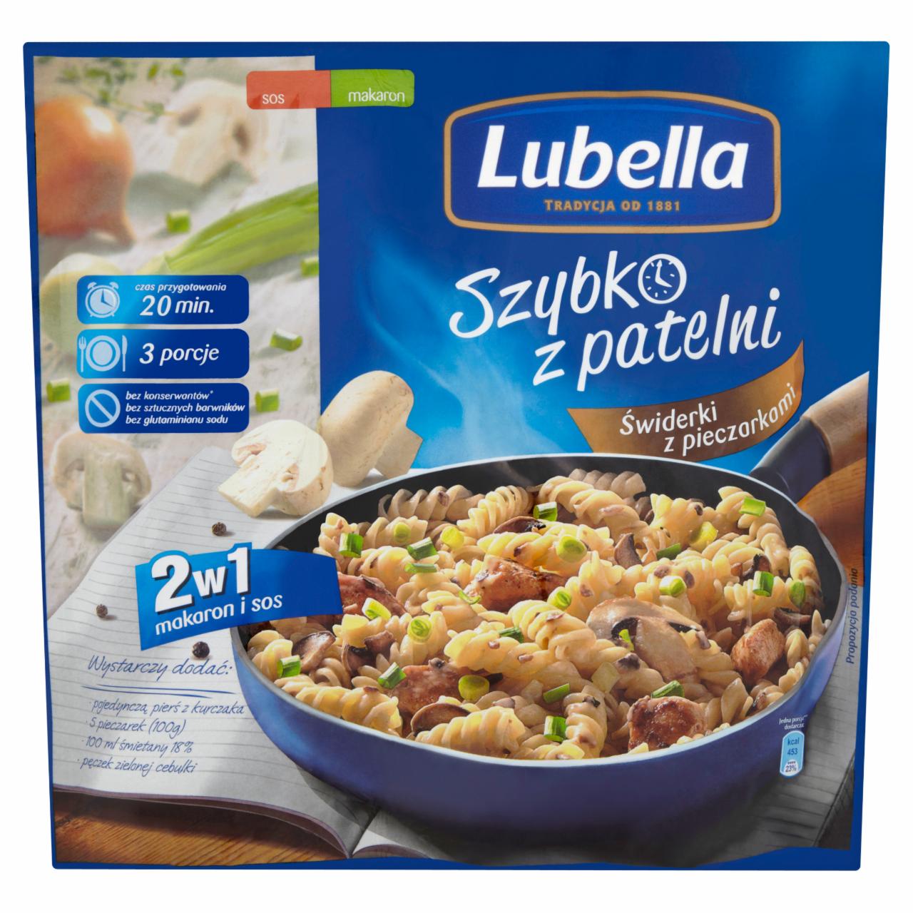 Zdjęcia - Lubella Szybko z patelni Świderki z pieczarkami 186 g