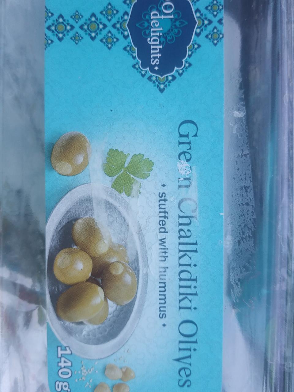 Zdjęcia - Zielone oliwki nadziewane hummusem
