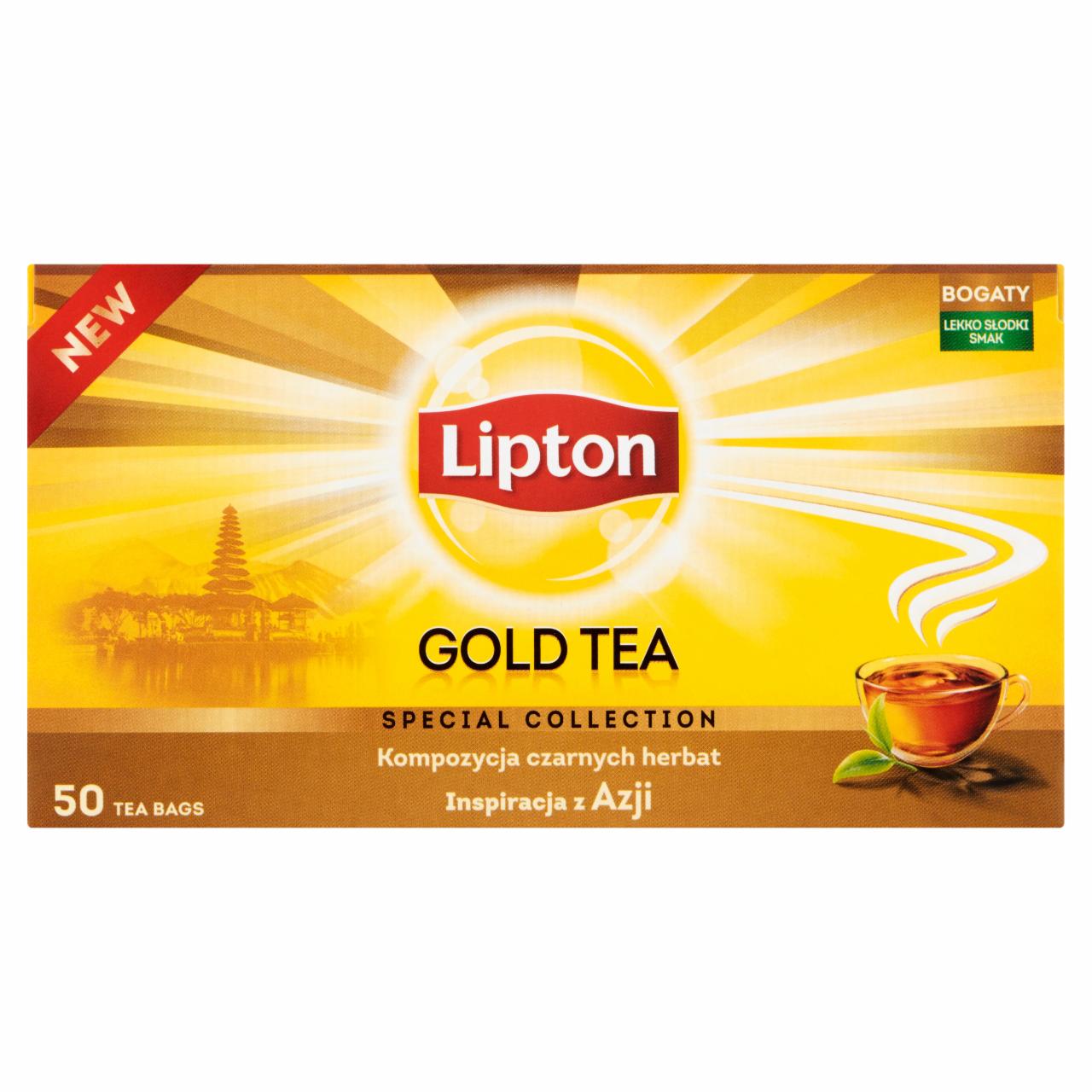 Zdjęcia - Lipton Gold Herbata czarna 75 g (50 torebek)