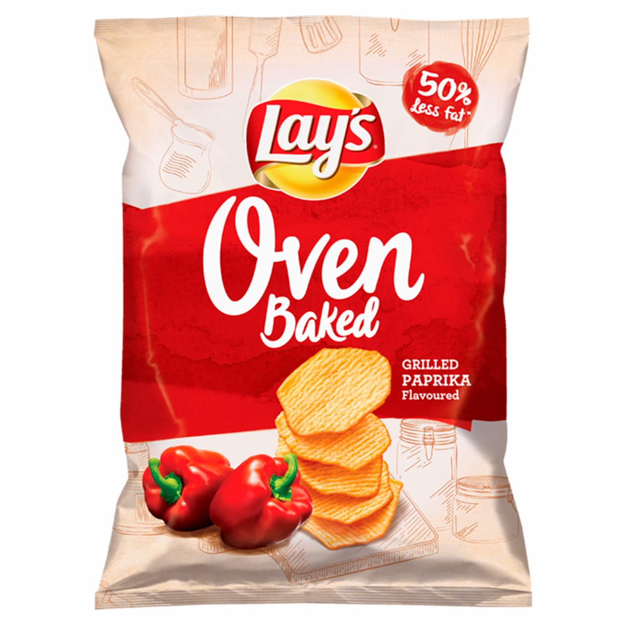 Zdjęcia - Lay's Oven Baked Pieczone formowane chipsy ziemniaczane o smaku grillowanej papryki 200 g